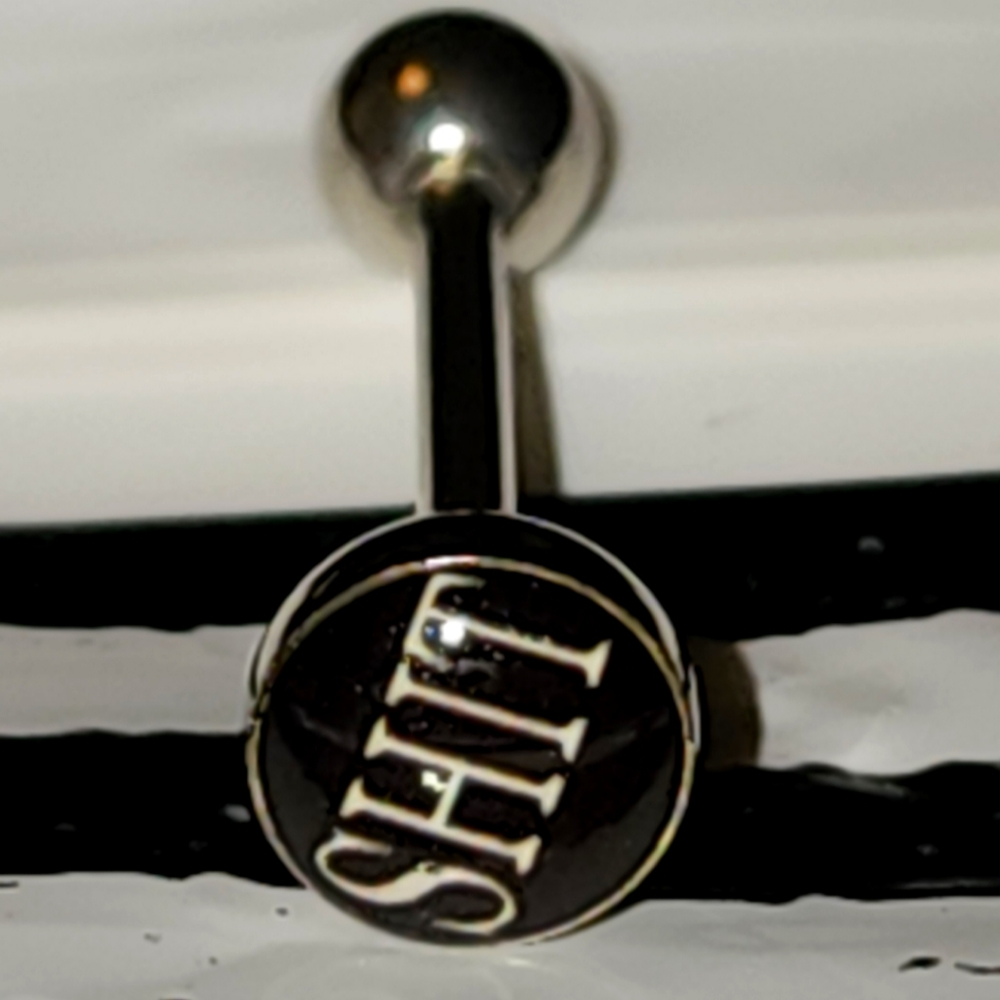 14g tongue ring with offensive wording